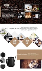Pour Over Kettle Gooseneck Long Narrow Spout