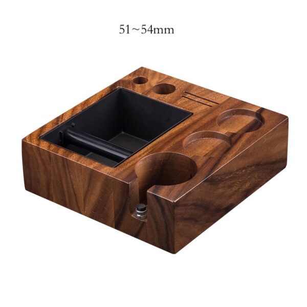 ORIGGIELD Espresso Tamping Station Knock Box,8 in one Espresso Knock Box,And Tamp Station Coffee Organizer Box Fit for 51mm,54mm Espresso Tamper ,Distributor Portafilter & Puck Screen Accessories Storage